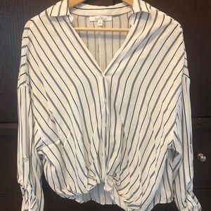 Cute tie in front blouse from boutique